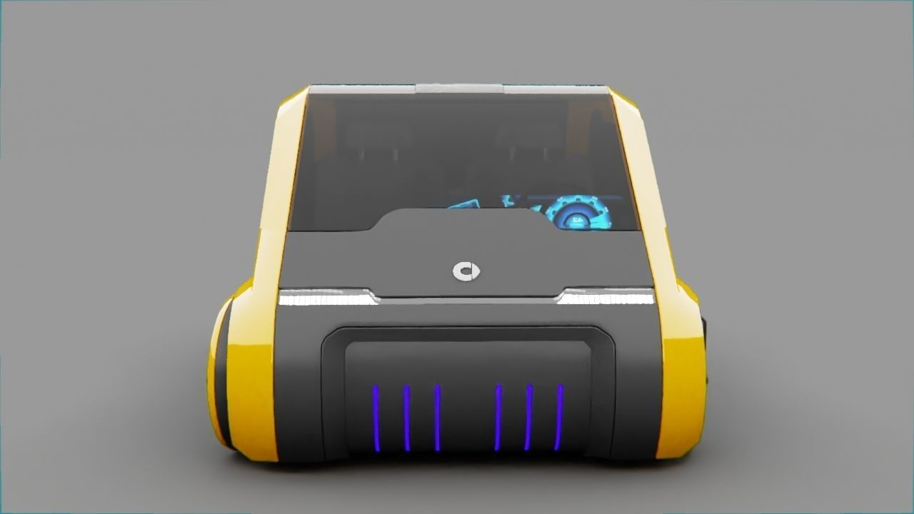Smart Concept Car rigged 3D model_27