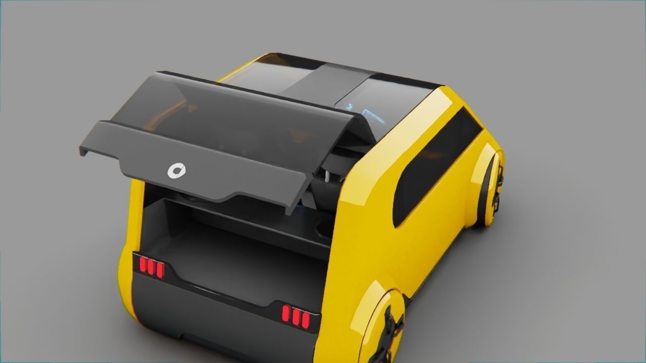 Smart Concept Car rigged 3D model_15