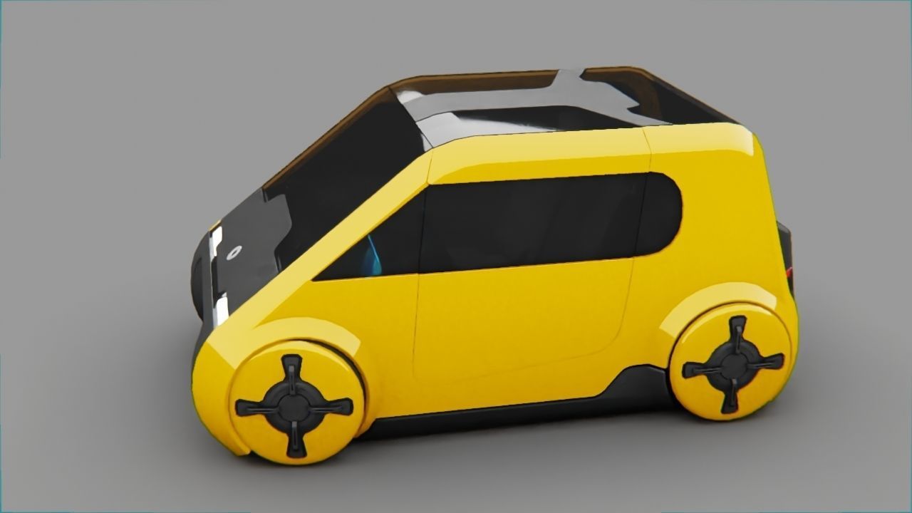 Smart Concept Car rigged 3D model_9