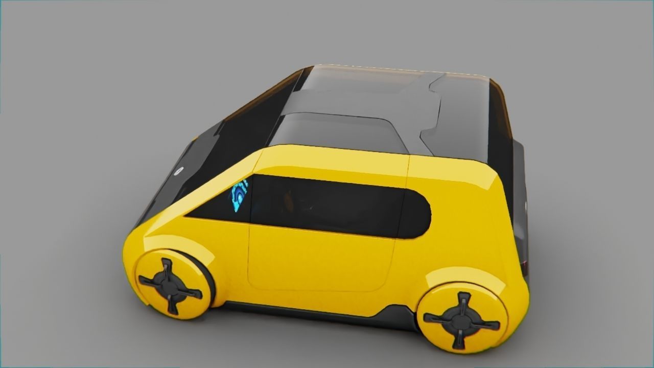 Smart Concept Car rigged 3D model_24