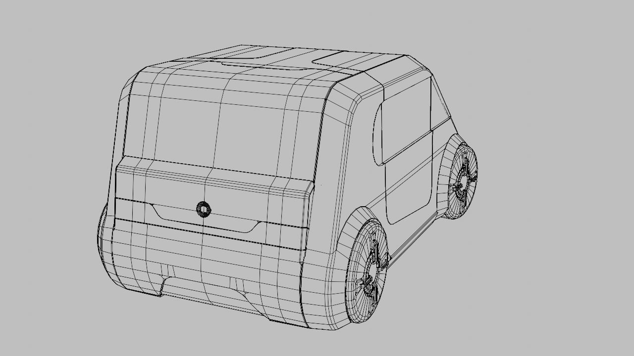 Smart Concept Car rigged 3D model_41