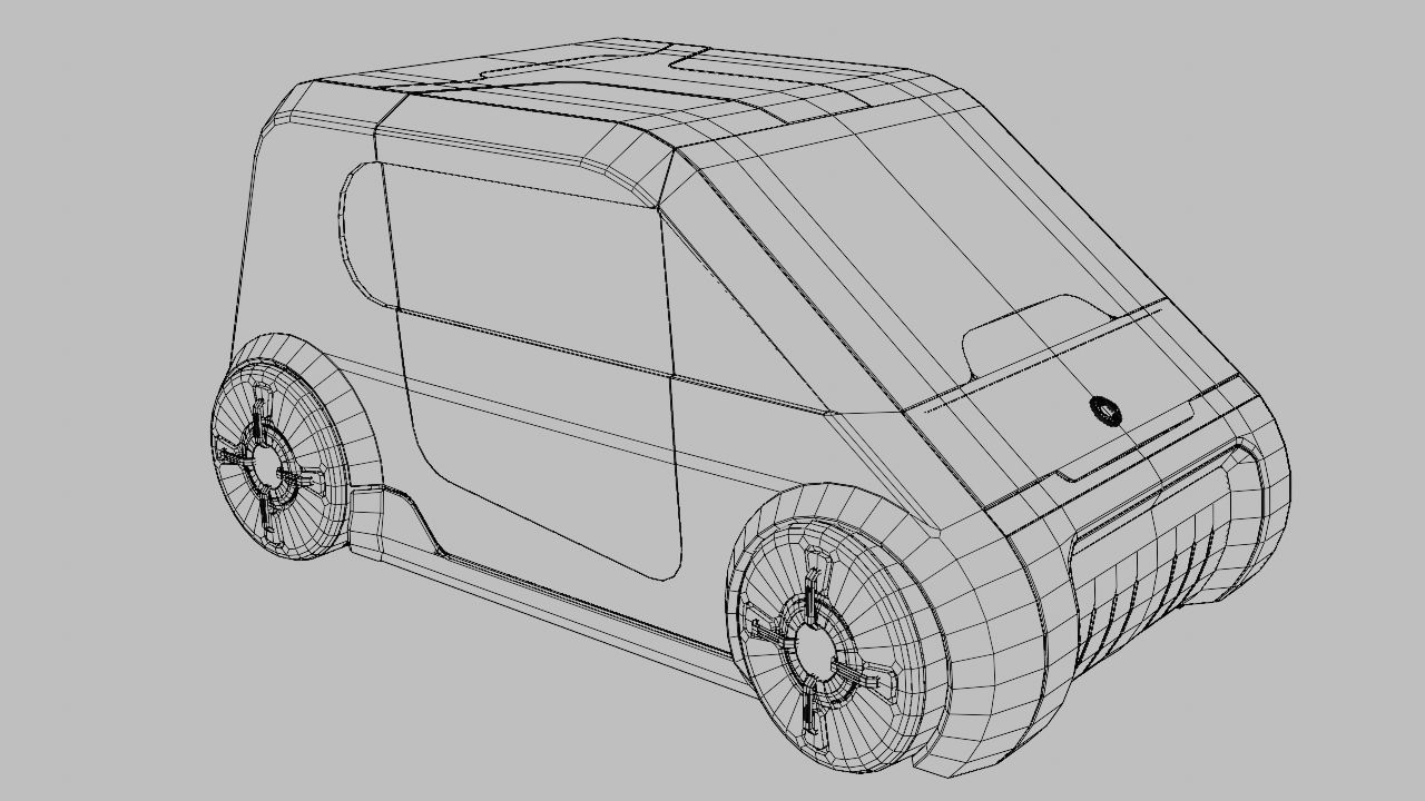 Smart Concept Car rigged 3D model_43