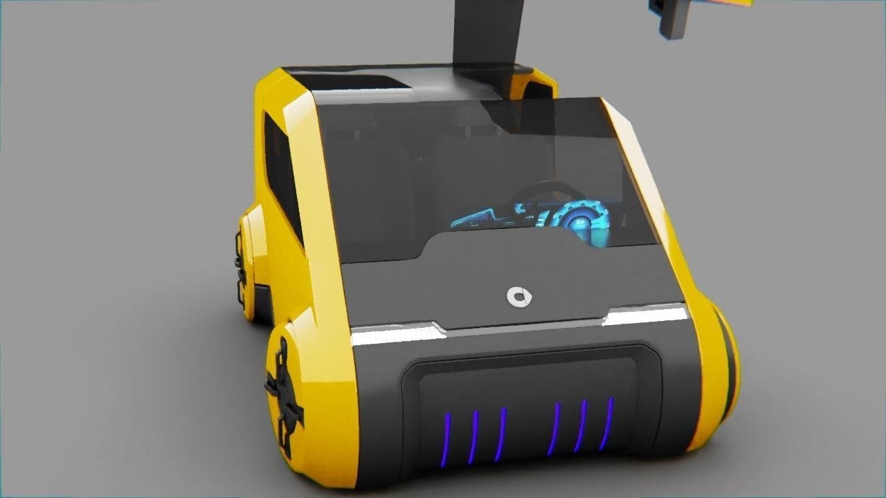 Smart Concept Car rigged 3D model_22
