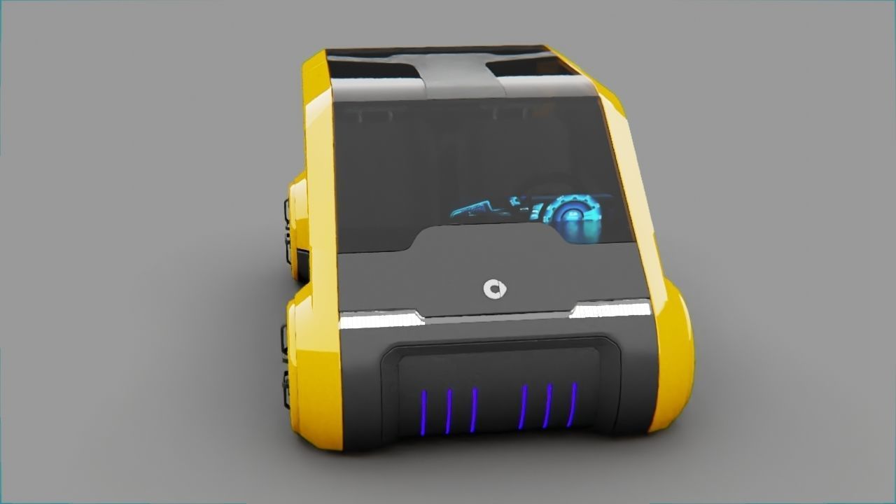 Smart Concept Car rigged 3D model_4