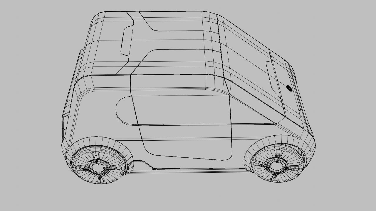 Smart Concept Car rigged 3D model_42
