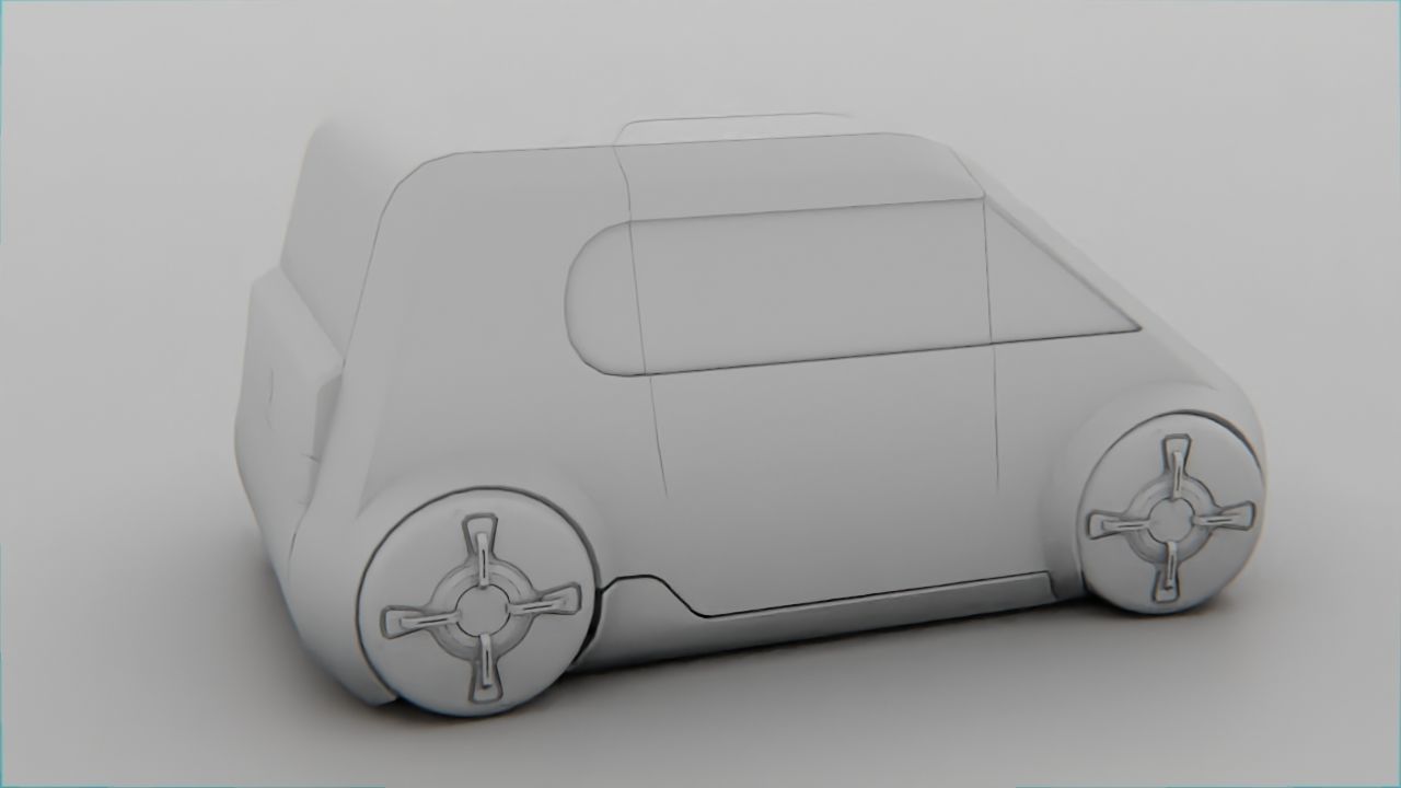 Smart Concept Car rigged 3D model_35