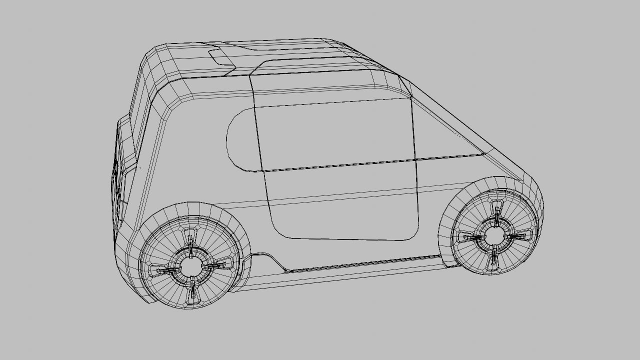 Smart Concept Car rigged 3D model_40