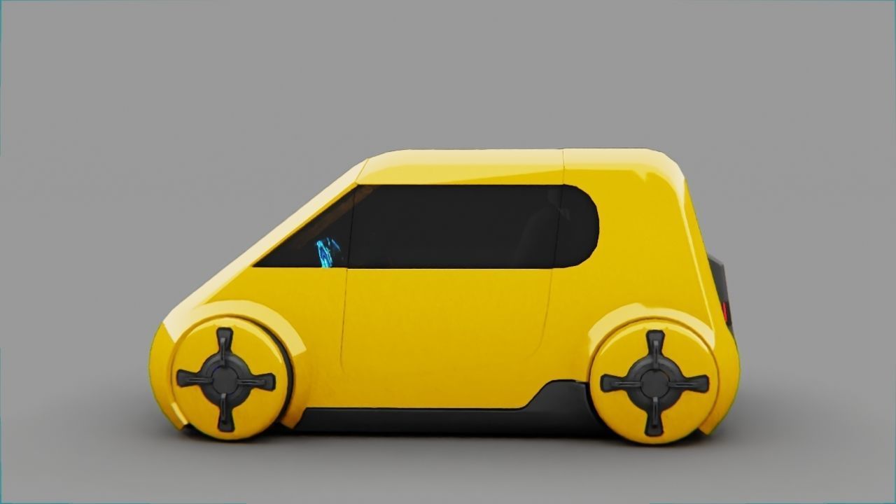 Smart Concept Car rigged 3D model_25