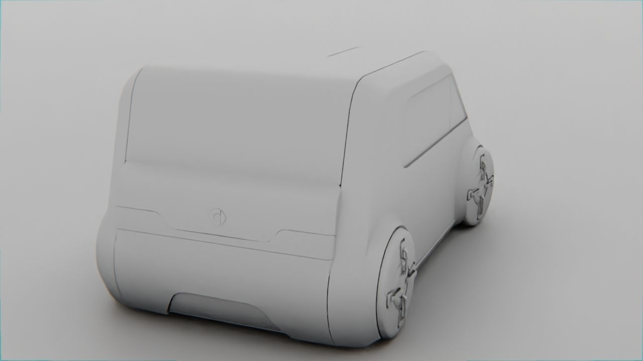 Smart Concept Car rigged 3D model_36