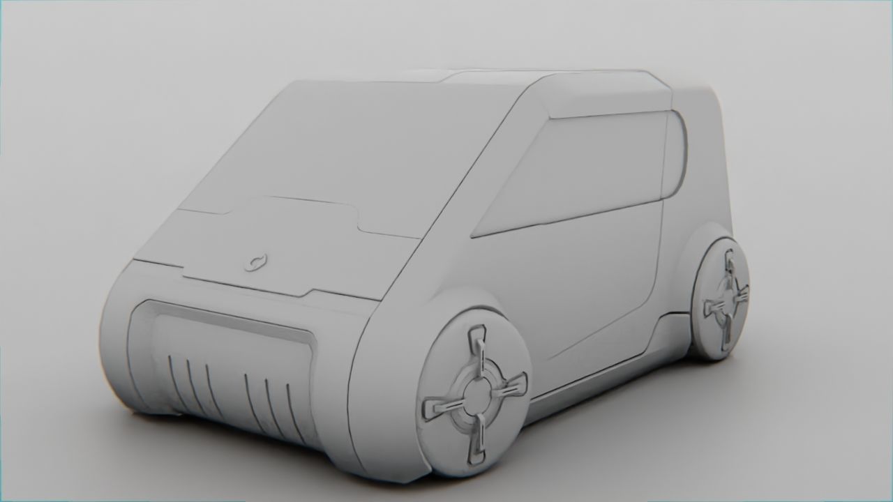 Smart Concept Car rigged 3D model_38