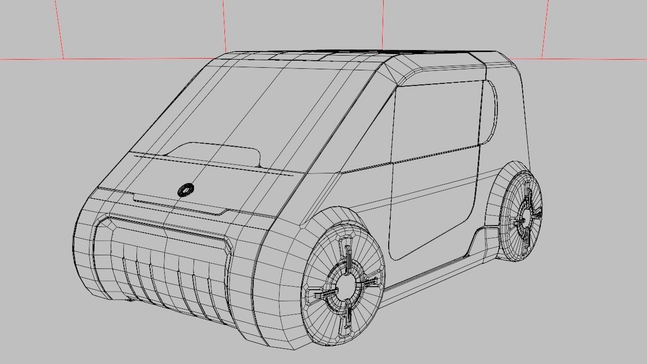 Smart Concept Car rigged 3D model_39