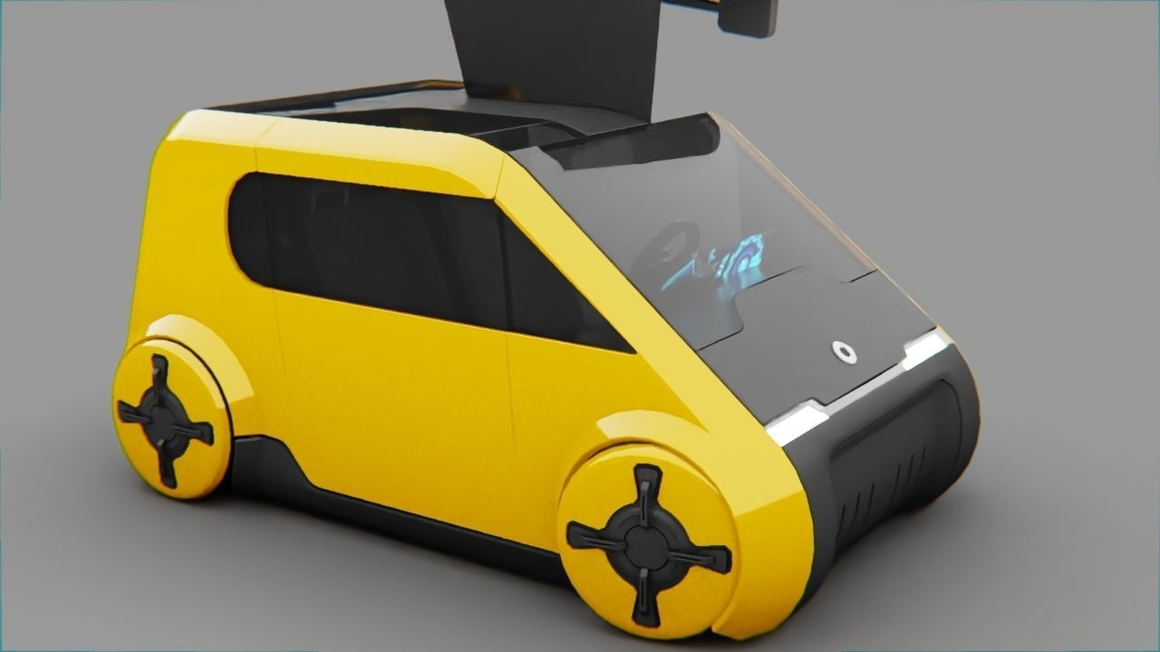 Smart Concept Car rigged 3D model_20