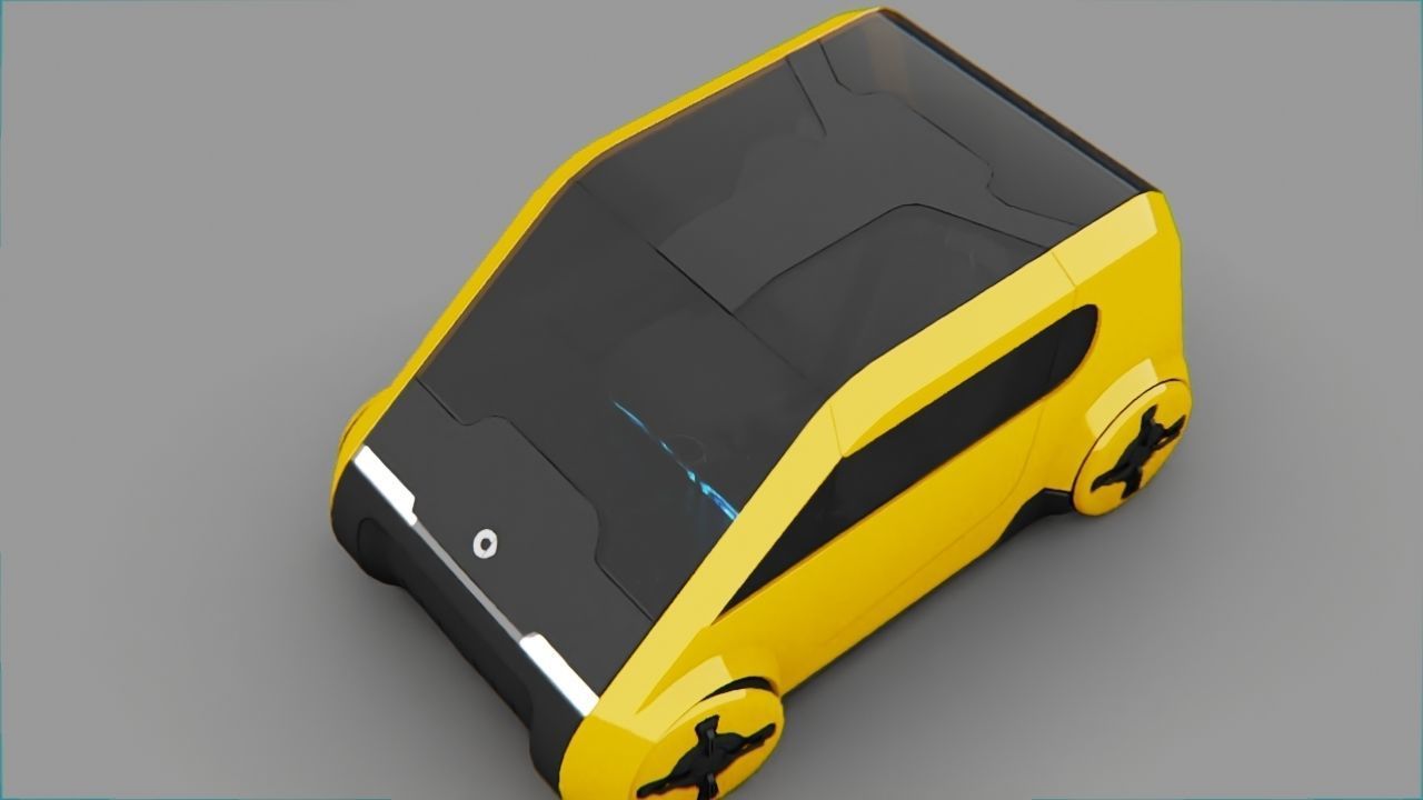Smart Concept Car rigged 3D model_23