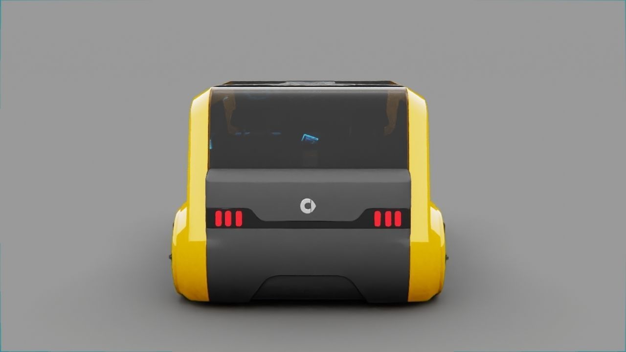 Smart Concept Car rigged 3D model_26