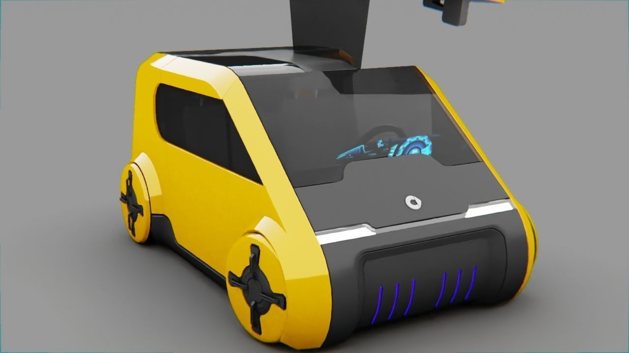 Smart Concept Car rigged 3D model_21
