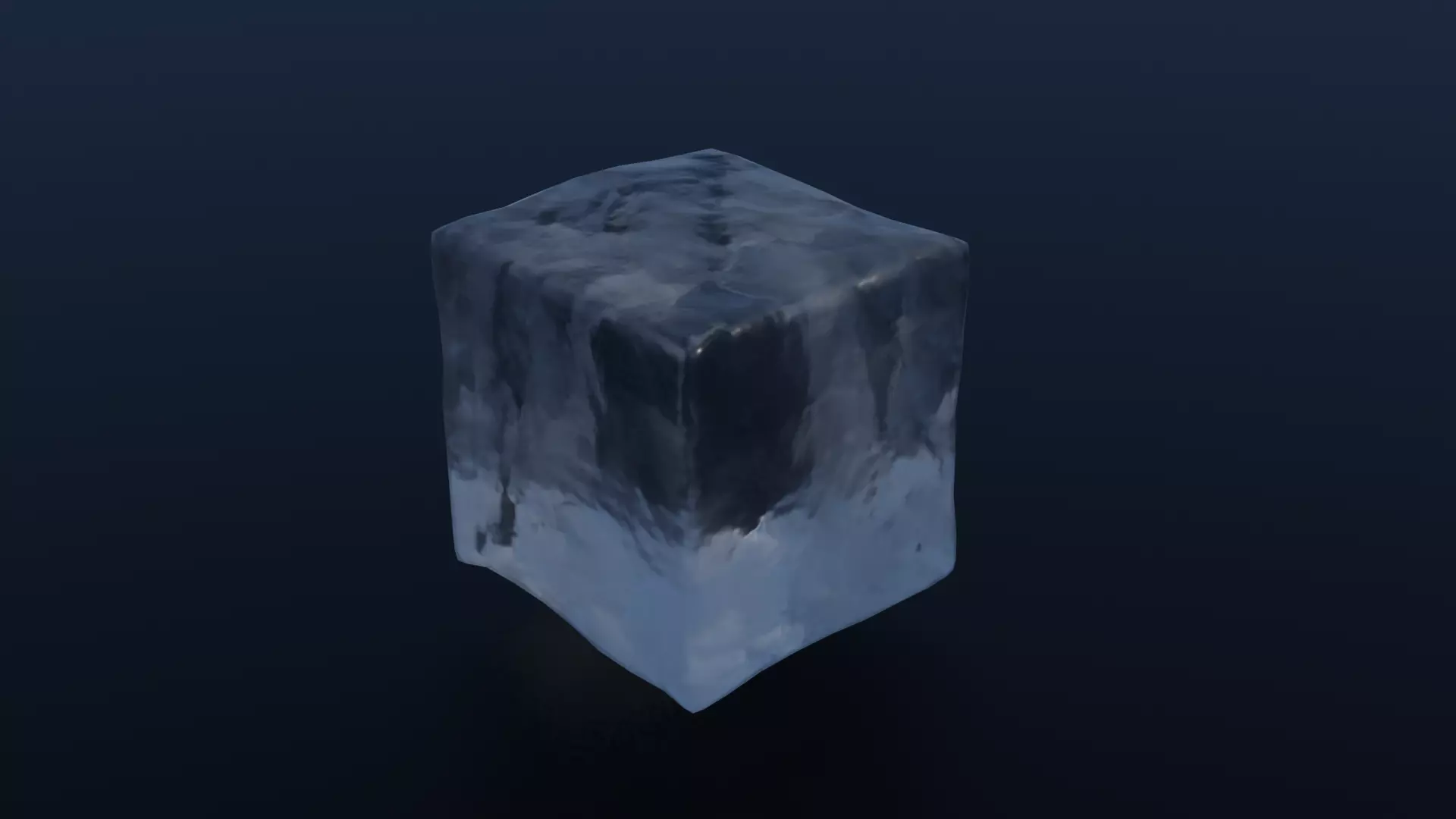 Ice cube Low-poly 3D model