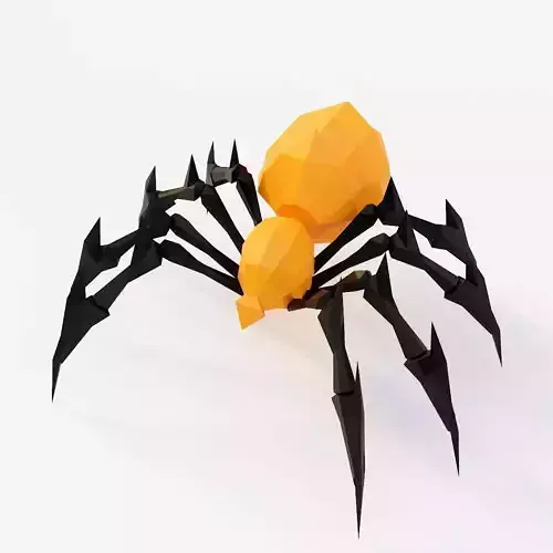 Spider toon 3d model Low-poly 3D model