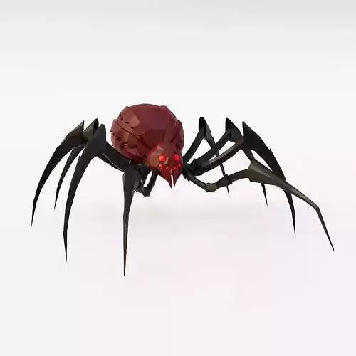 Spider 3d model with legs Low-poly 3D model