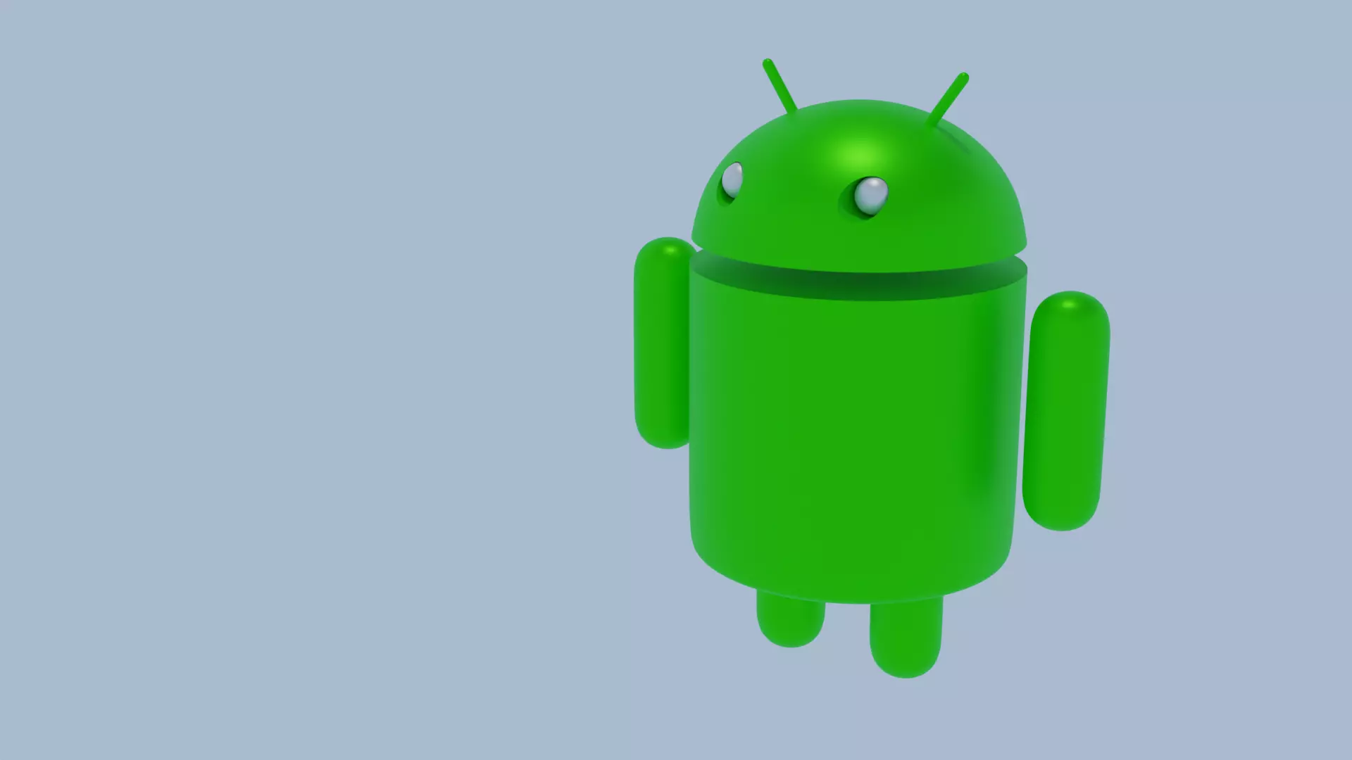 Android mascot green robot version 2 3D model_0