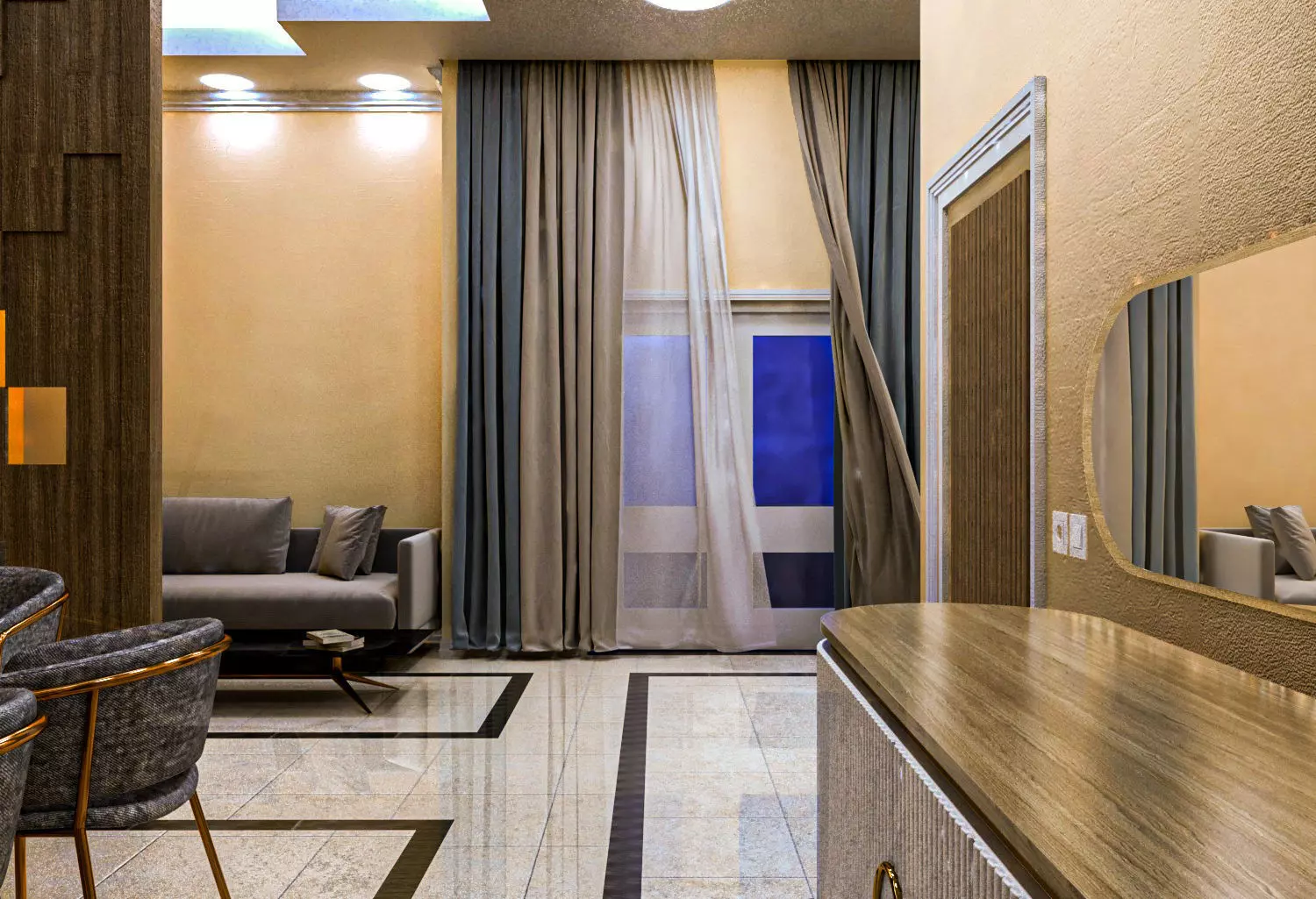 interior design modern style  3D model_0