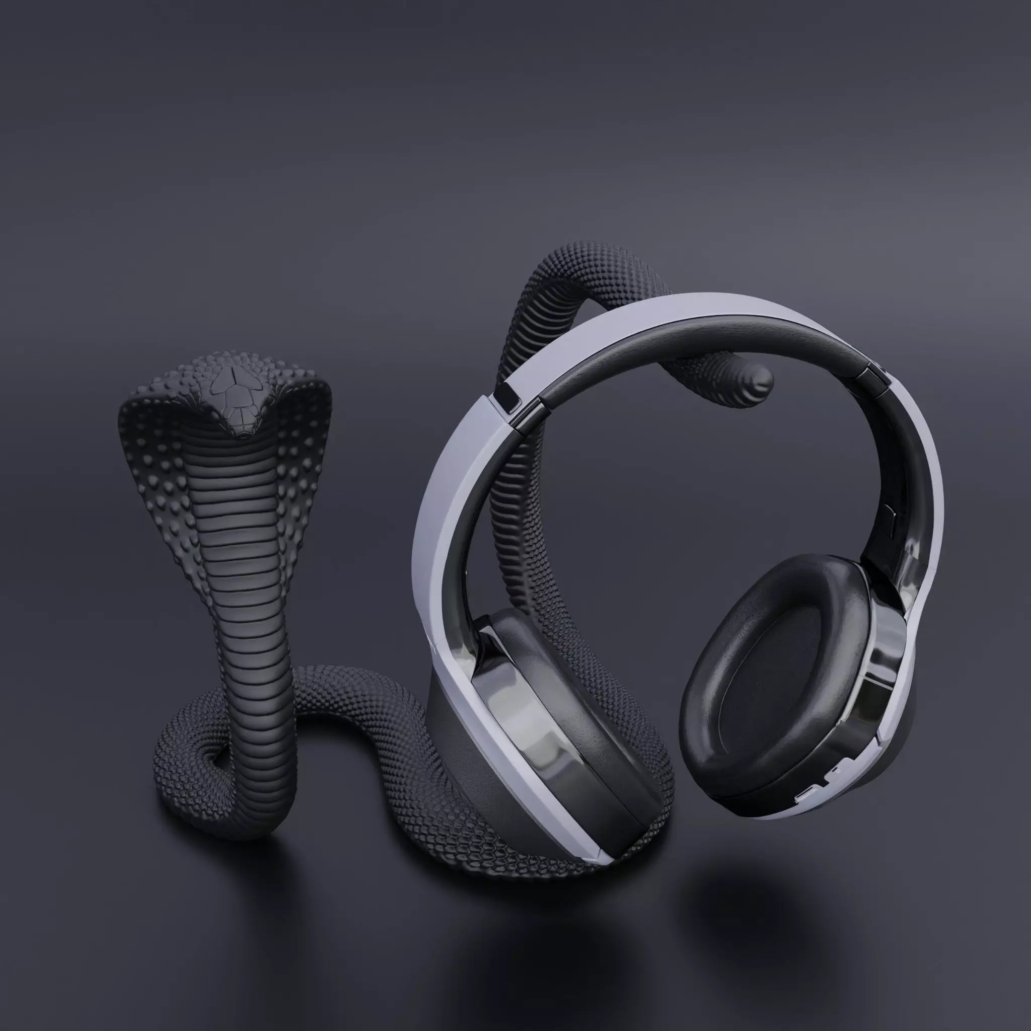 Headphone Stand Cobra 3D print model