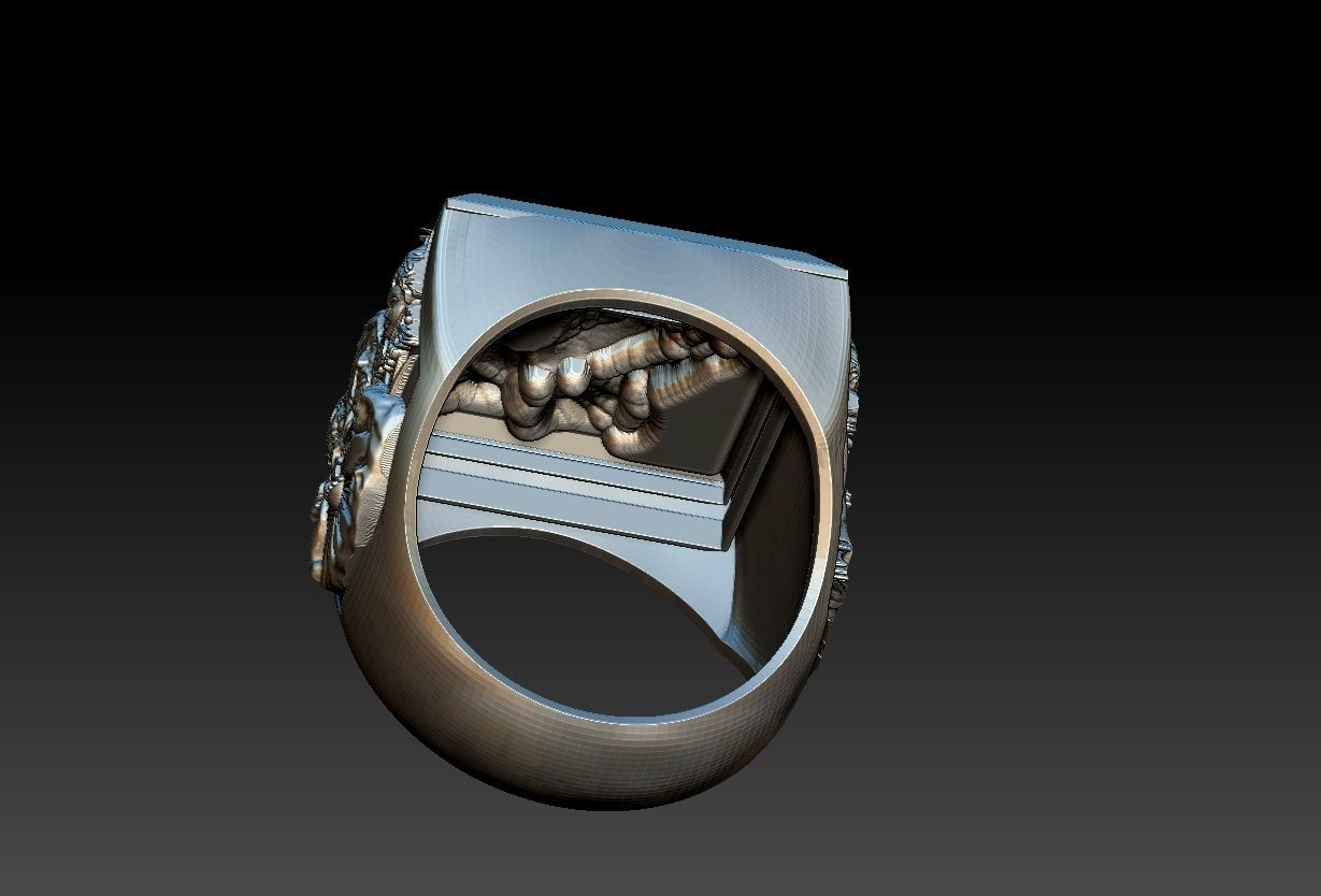 Scapular Prayer Ring - Anel escapulario 3D print model_11