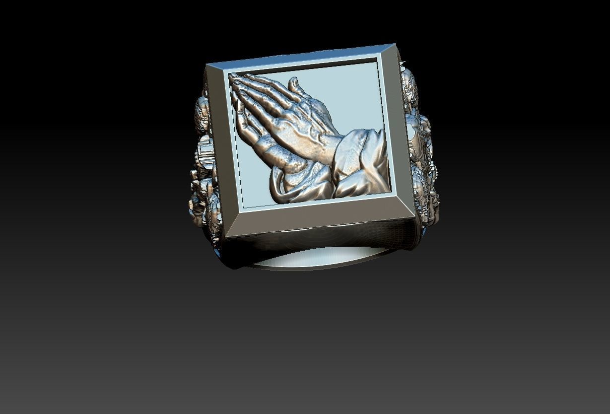 Scapular Prayer Ring - Anel escapulario 3D print model_2