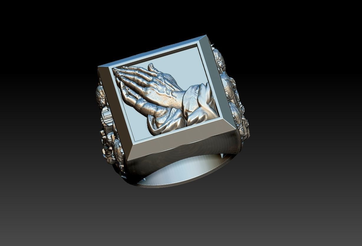 Scapular Prayer Ring - Anel escapulario 3D print model_18