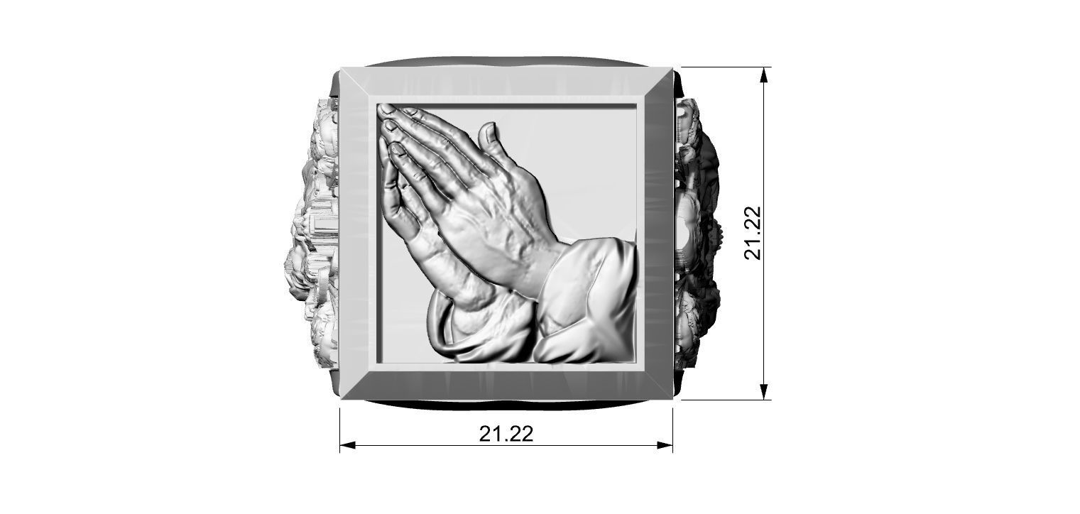 Scapular Prayer Ring - Anel escapulario 3D print model_21