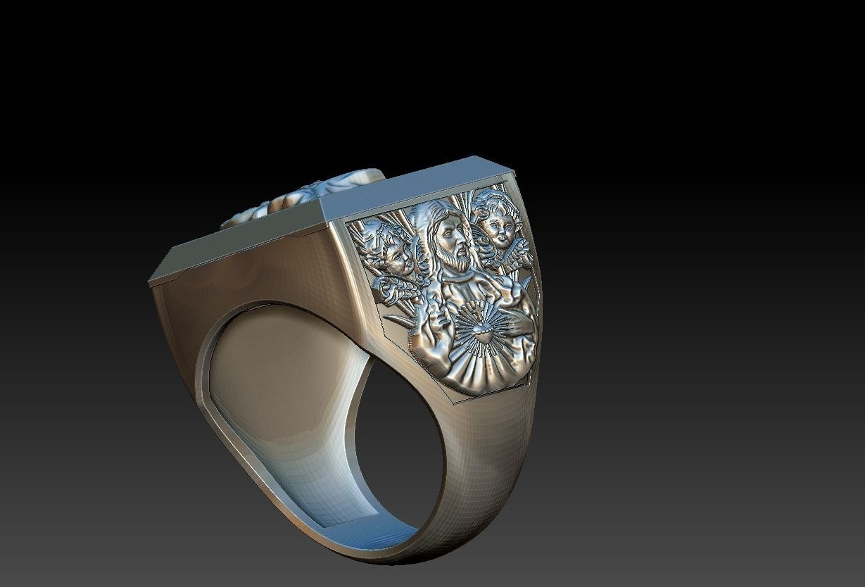 Scapular Prayer Ring - Anel escapulario 3D print model_15