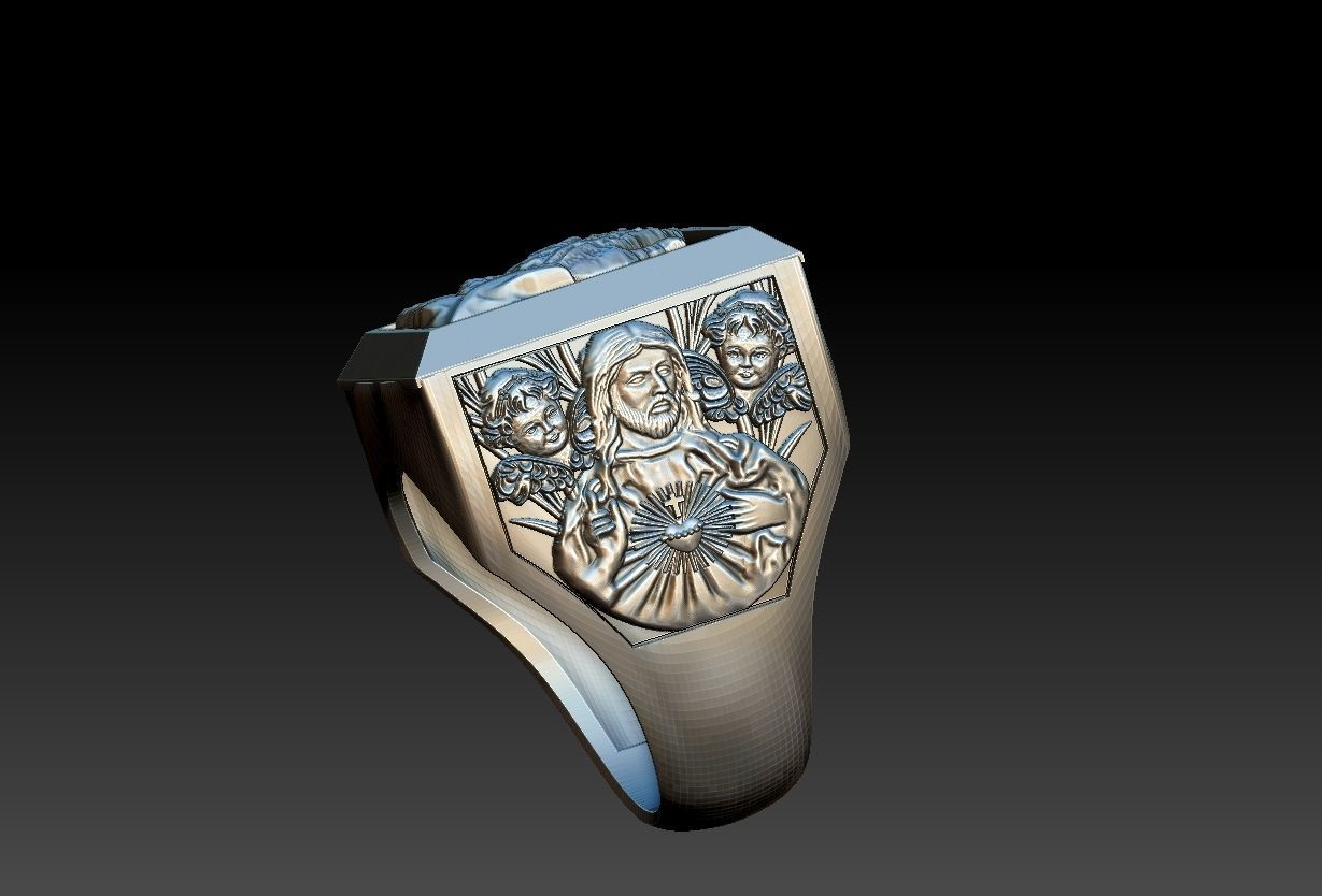 Scapular Prayer Ring - Anel escapulario 3D print model_14