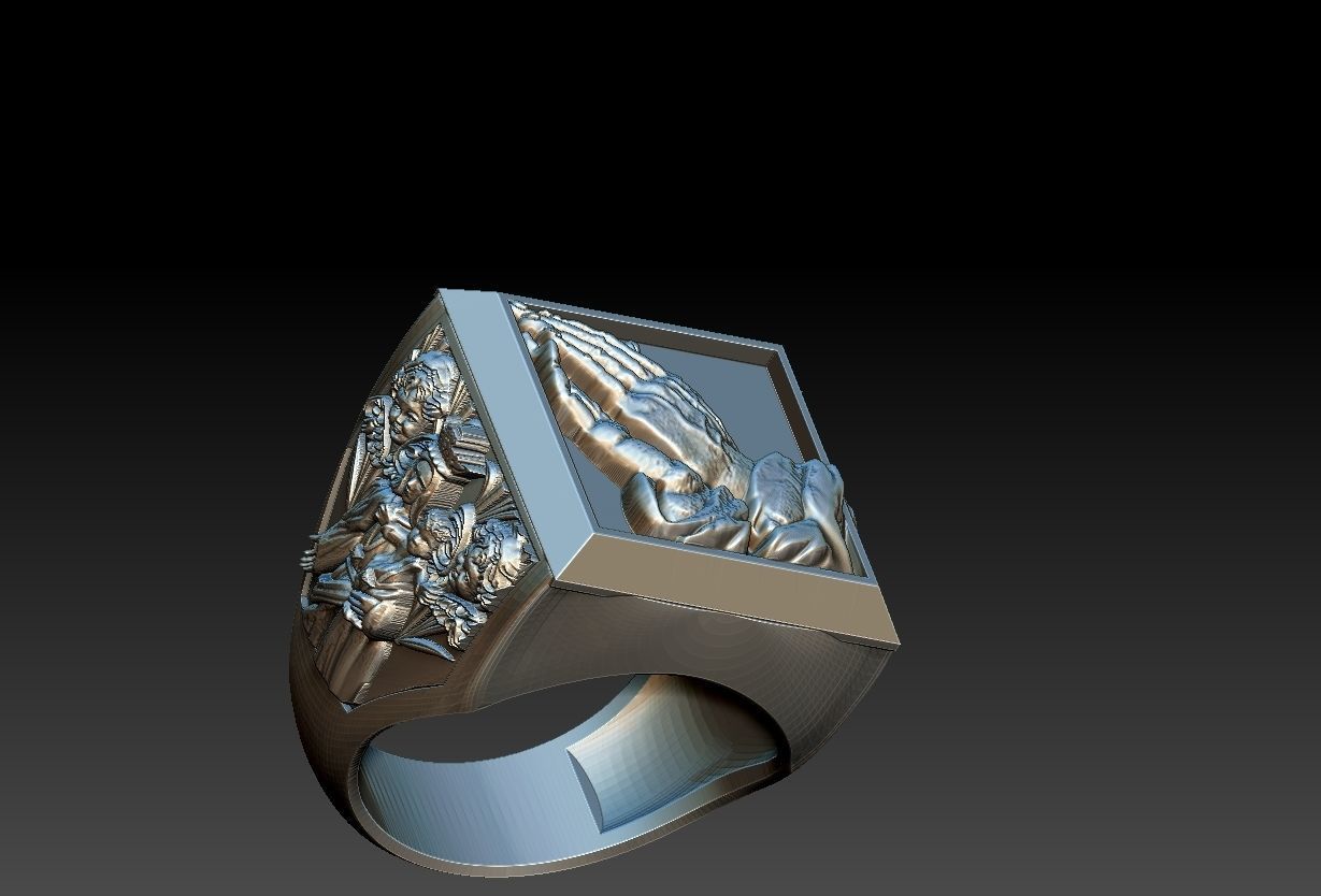 Scapular Prayer Ring - Anel escapulario 3D print model_5