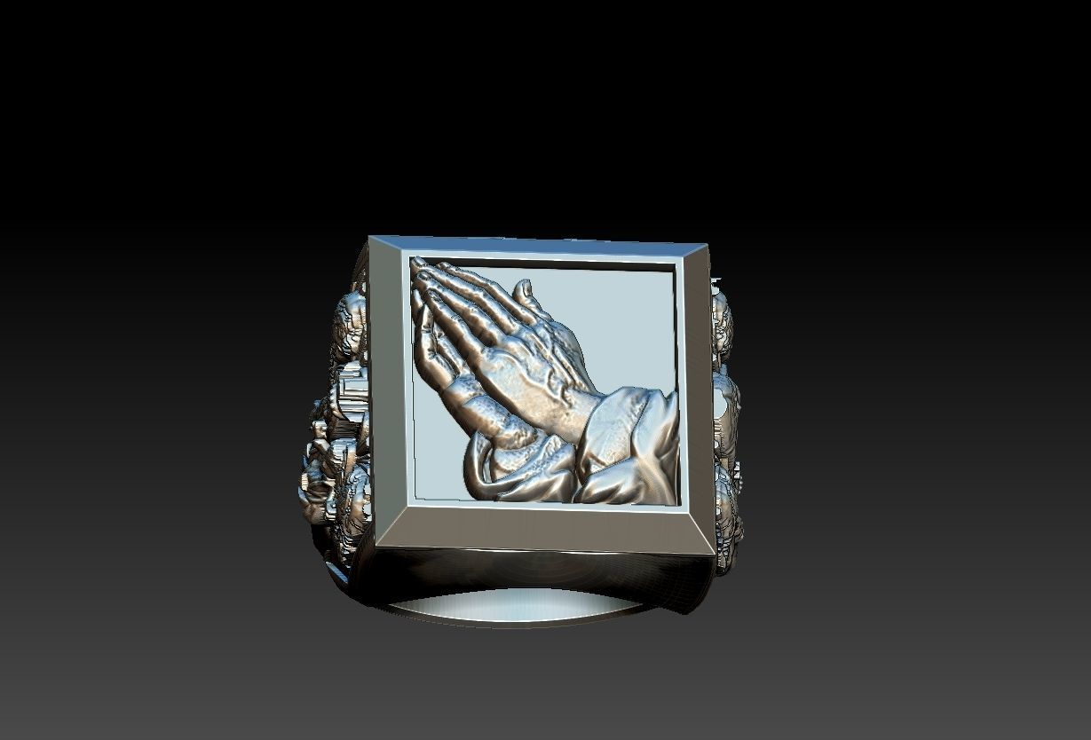Scapular Prayer Ring - Anel escapulario 3D print model_4