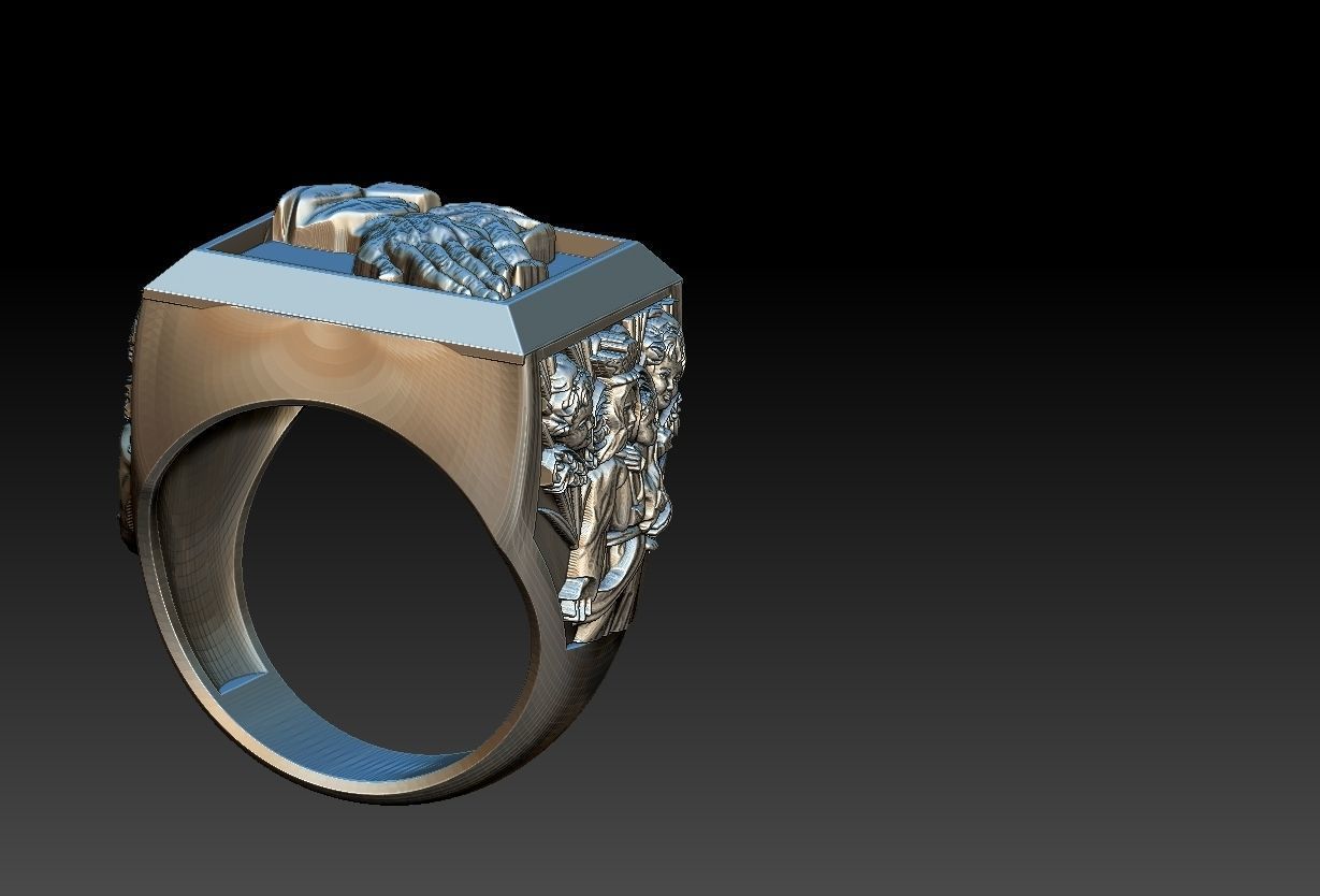 Scapular Prayer Ring - Anel escapulario 3D print model_10