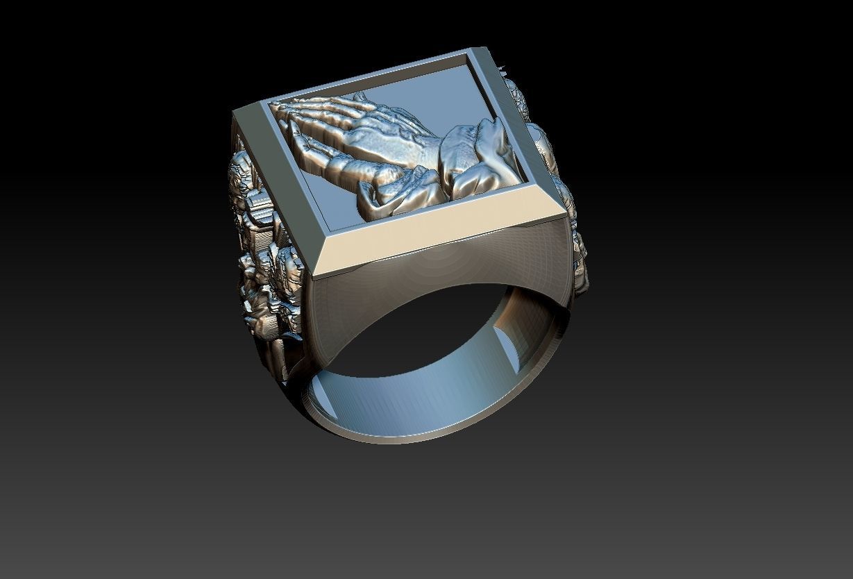 Scapular Prayer Ring - Anel escapulario 3D print model_17