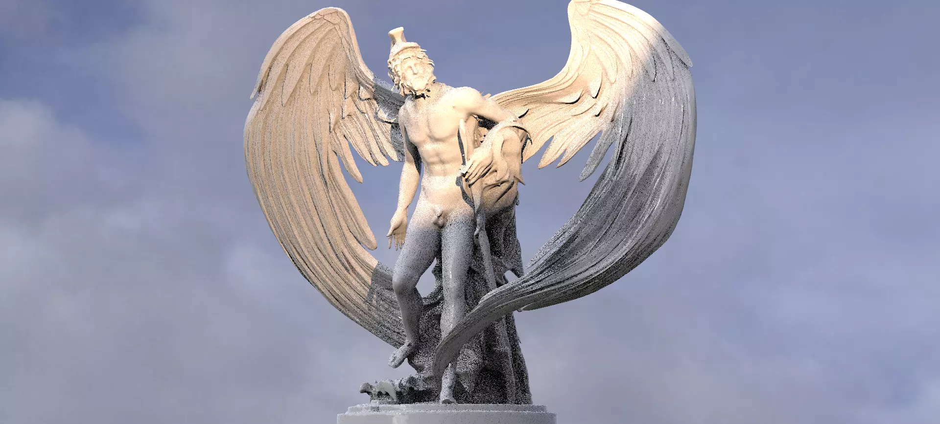 Philosopher Philoctetes winged  3D model_0