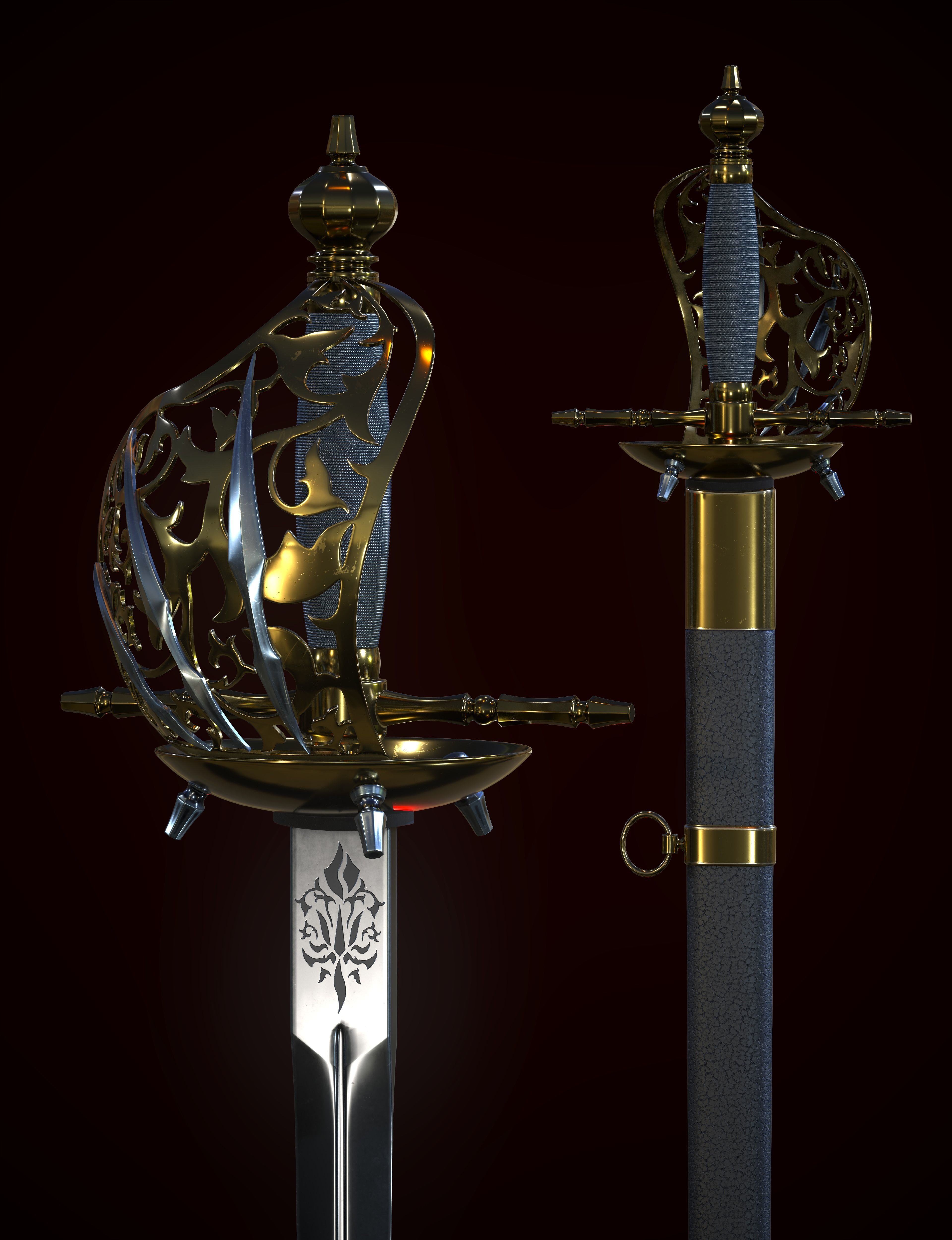 Small Sword 3D model_5