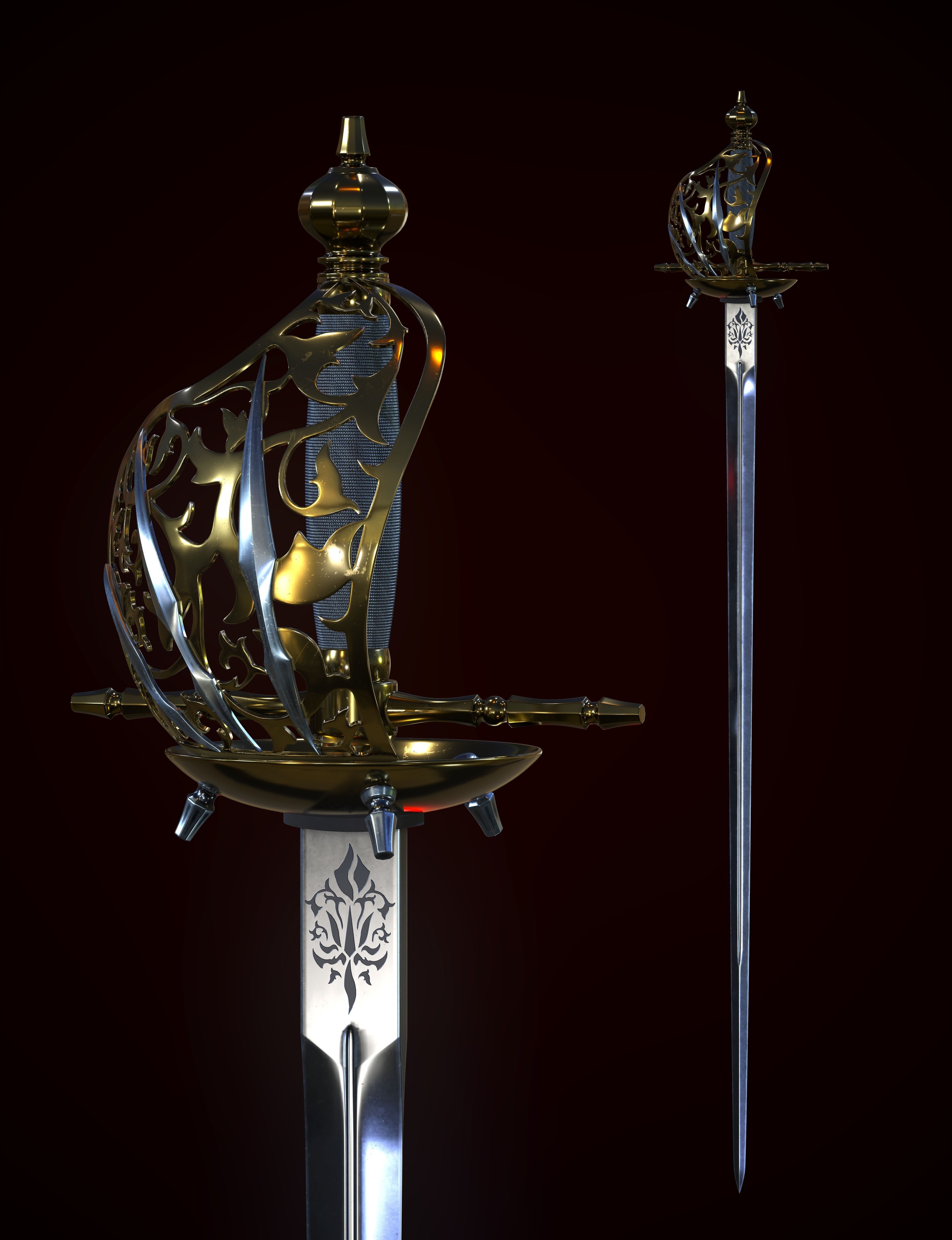 Small Sword 3D model_4