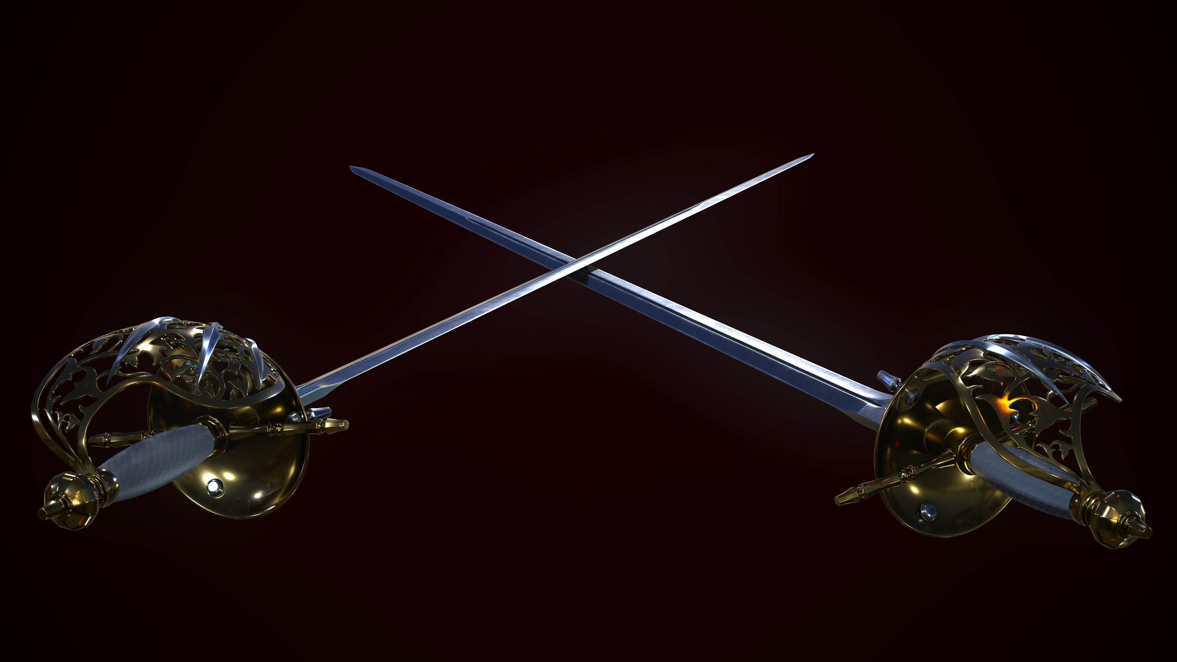 Small Sword 3D model_7