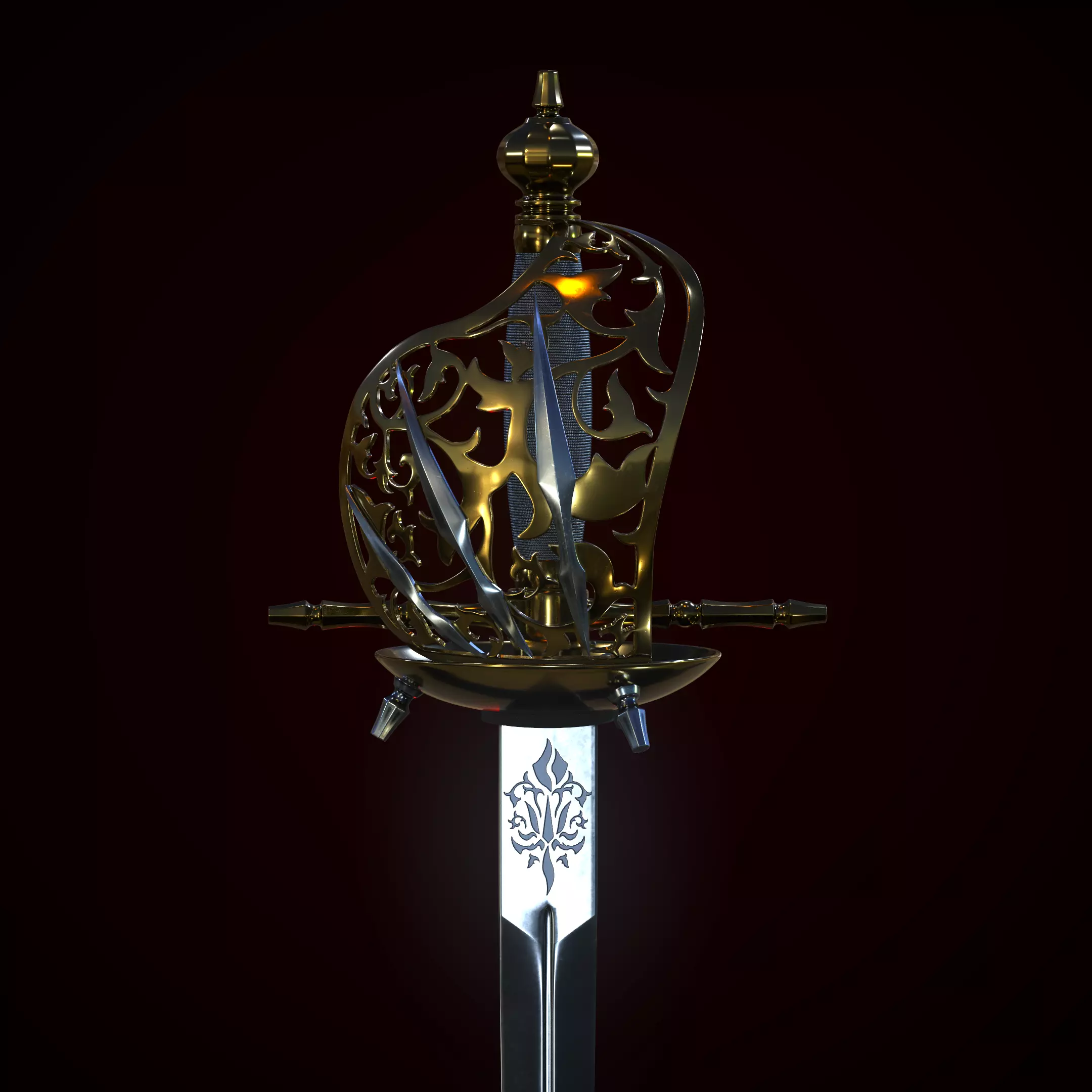Small Sword 3D model_0