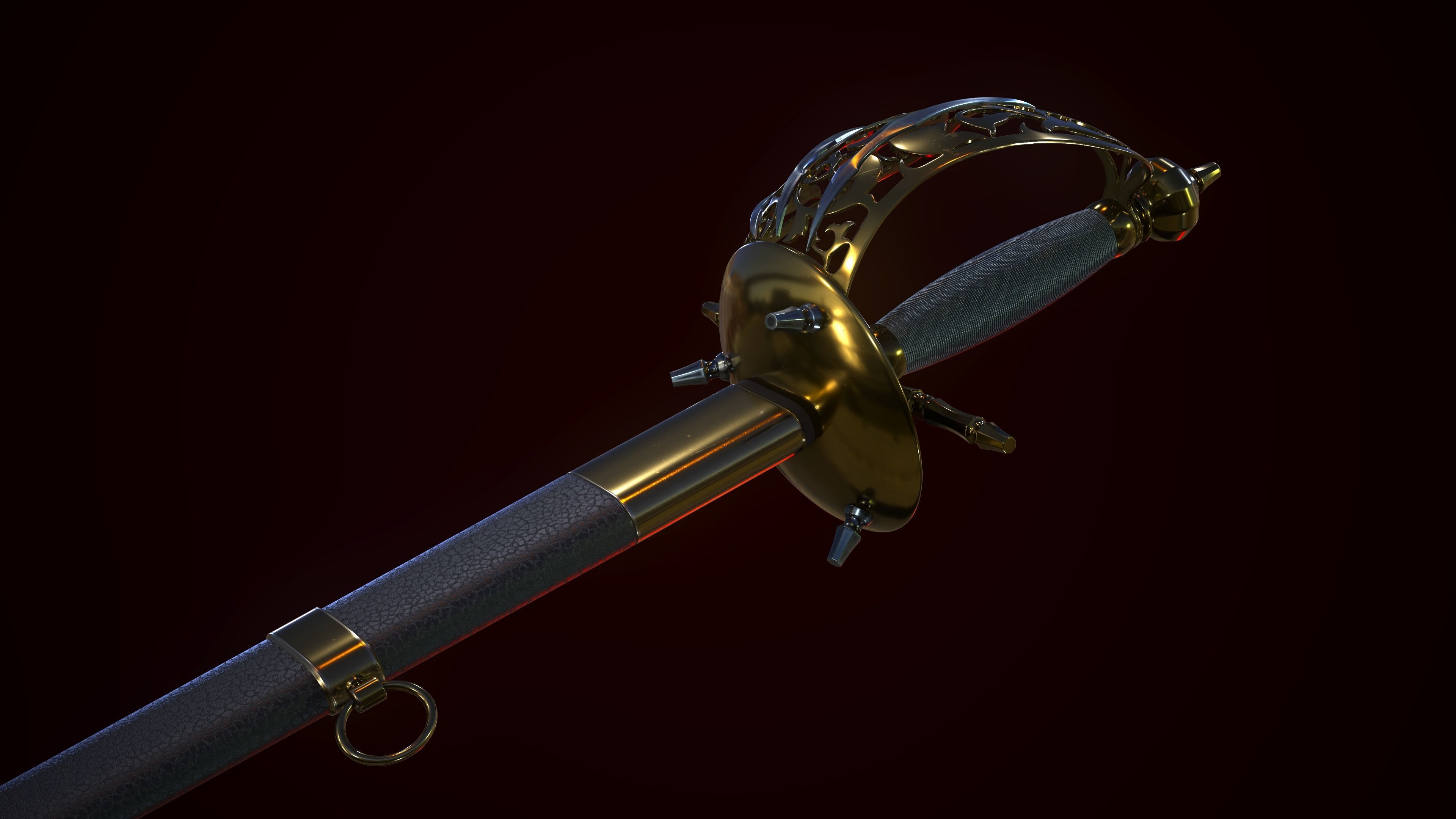 Small Sword 3D model_9
