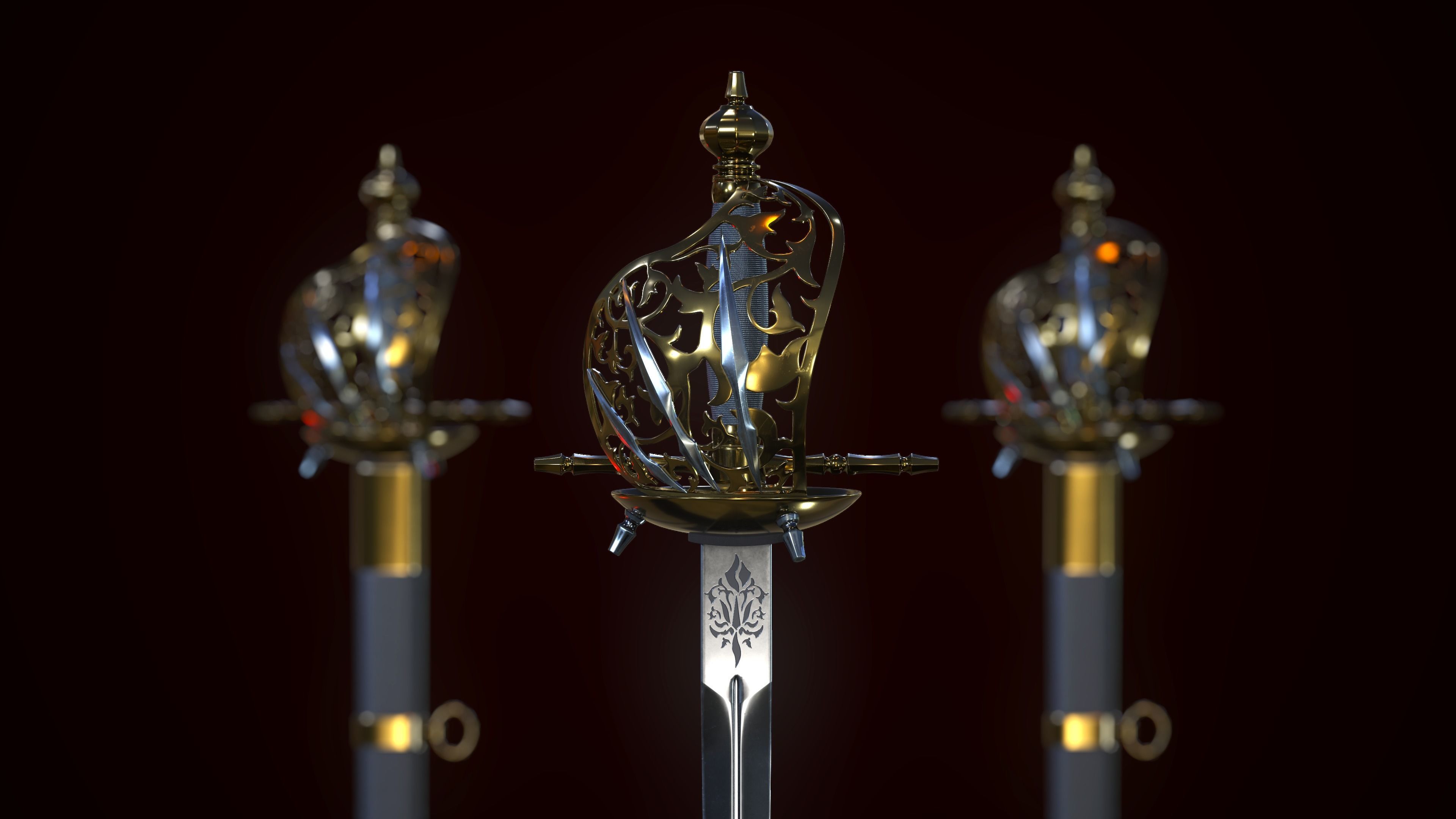 Small Sword 3D model_1