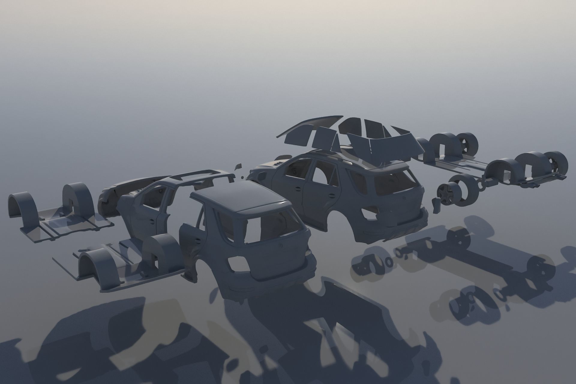 Mercedes Benz ML 63 2009 3D print model_10