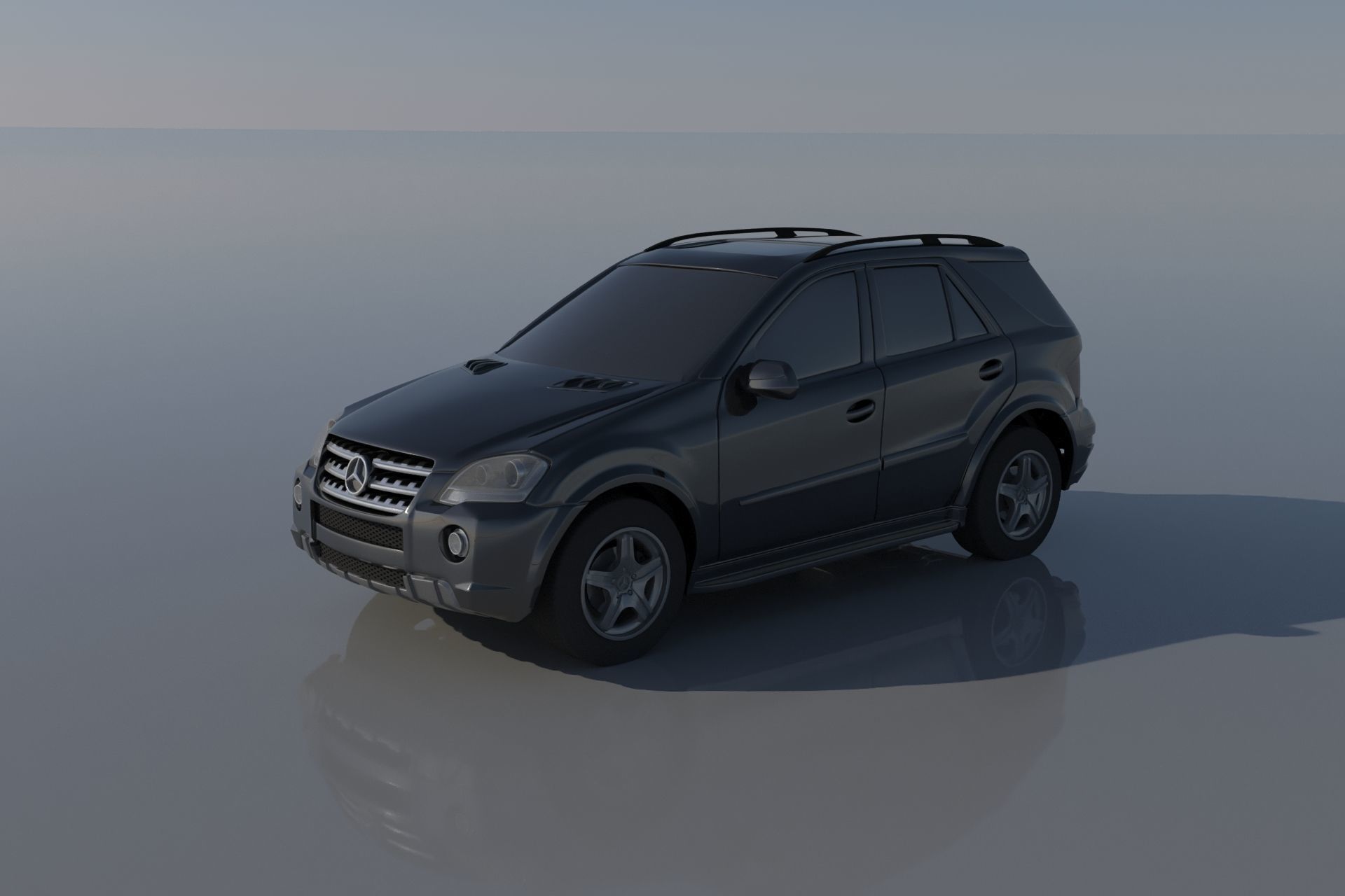 Mercedes Benz ML 63 2009 3D print model_1