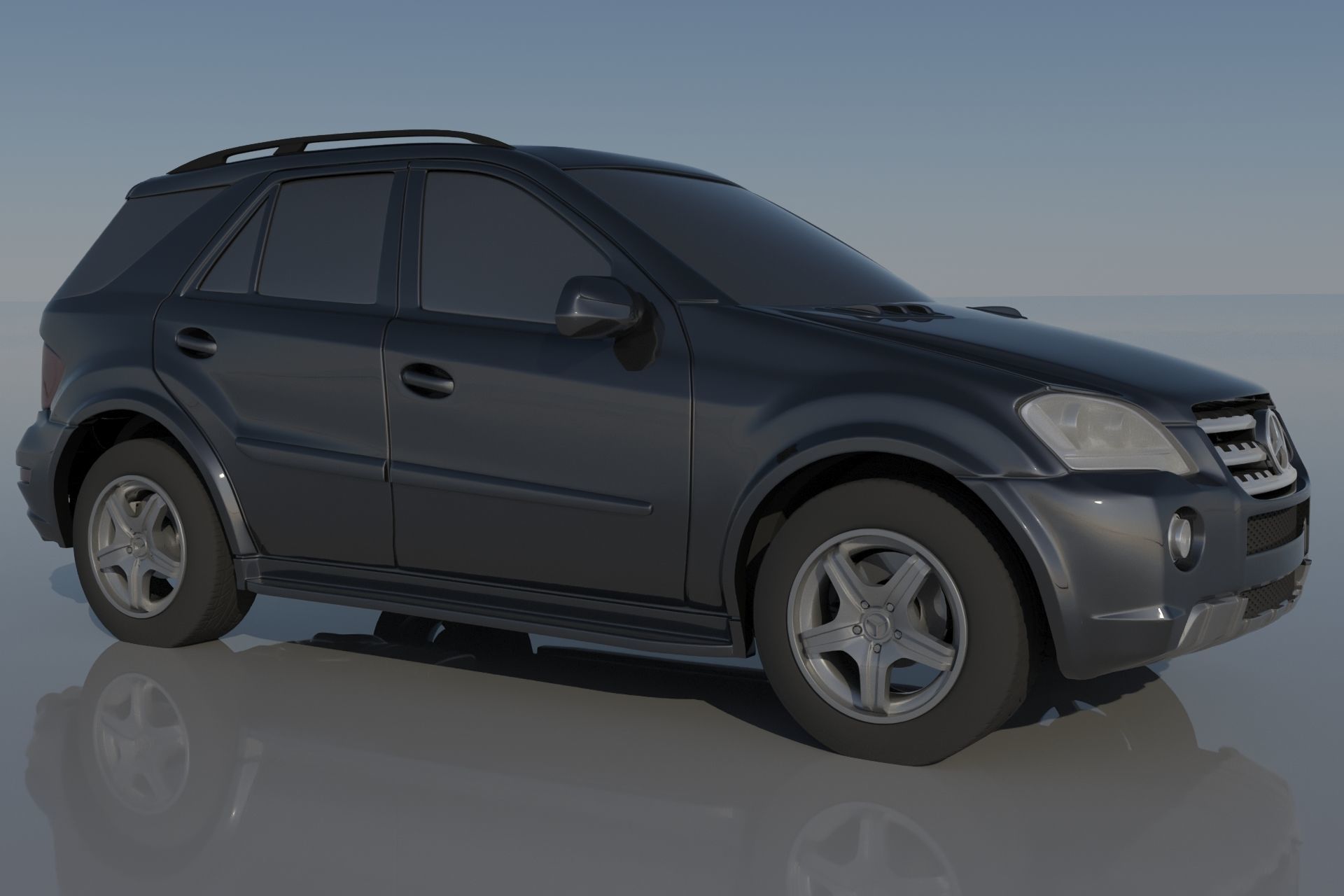 Mercedes Benz ML 63 2009 3D print model_5