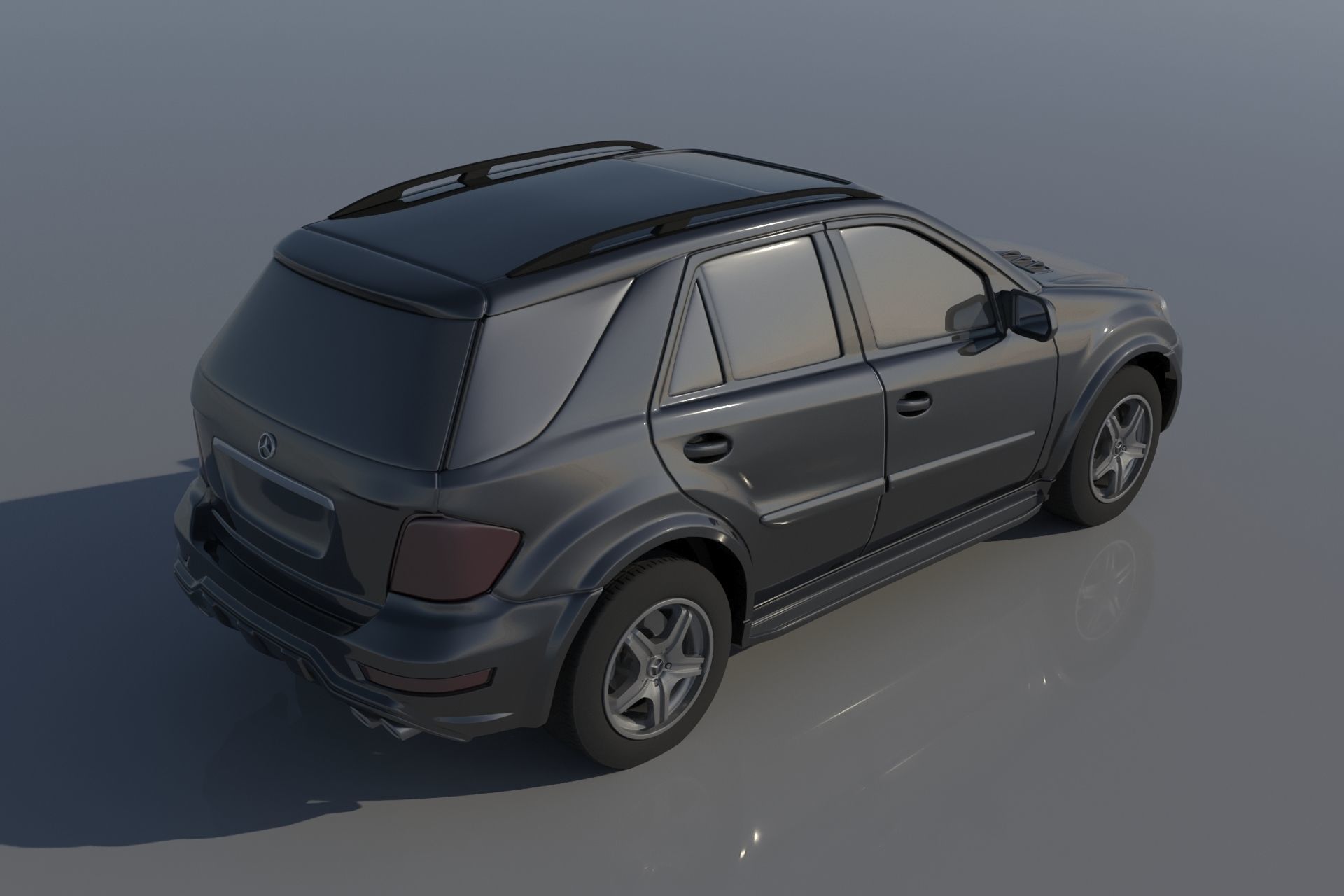Mercedes Benz ML 63 2009 3D print model_4