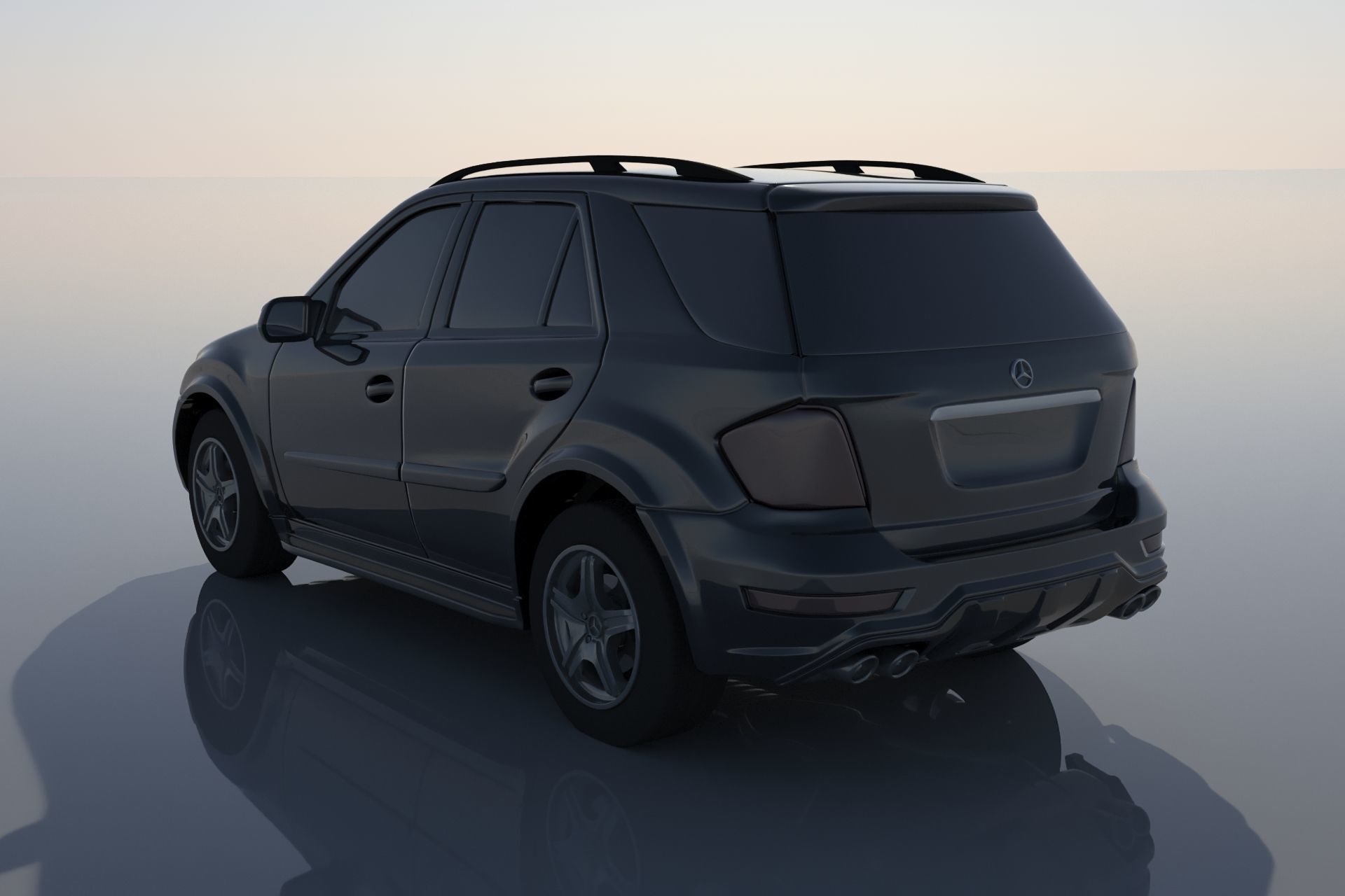 Mercedes Benz ML 63 2009 3D print model_3