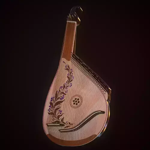 Bandura musical instrument 3D model
