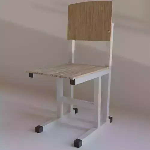 School Chair 3D model