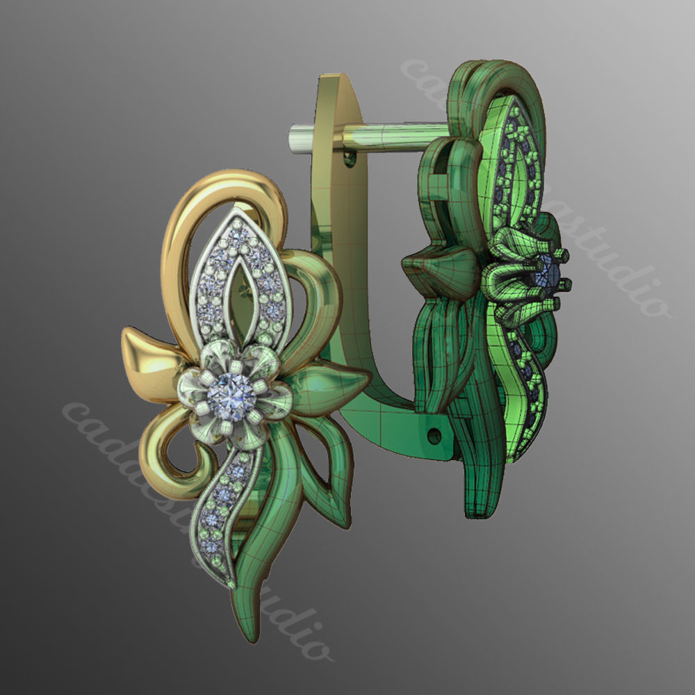 Earrings od37 3D print model_1